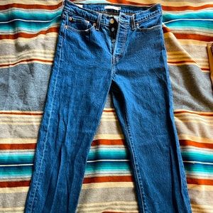 Cropped Levi’s “Wedgie” jeans